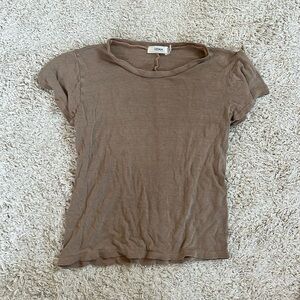 OZMA Short Sleeve Tee in Brown